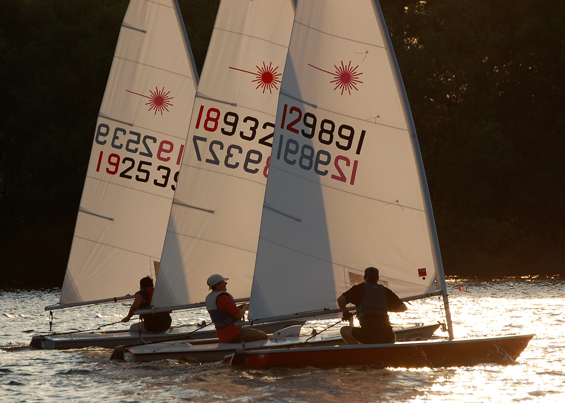 Three boats, Aldenham Resevoir, 2008