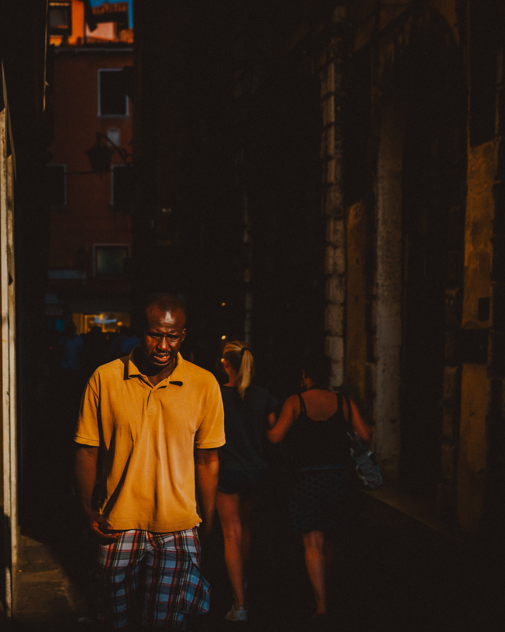 A vagrant near Ponte di Rialto, Venice, Italy, August 2017, Leica M.