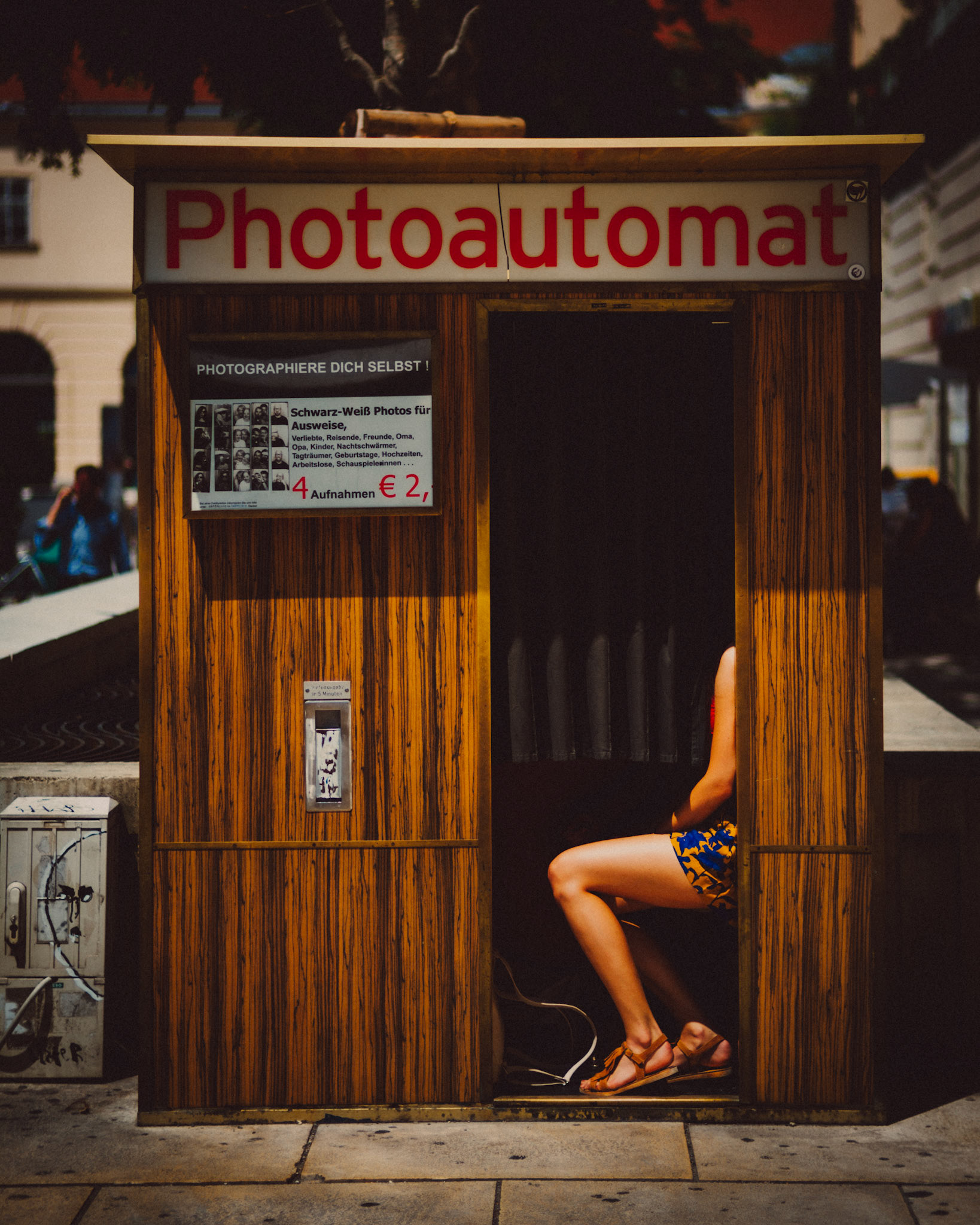 Photoautomat instant photo booth at MuseumsQuartier, Vienna, Austria, July 2016, Leica M.