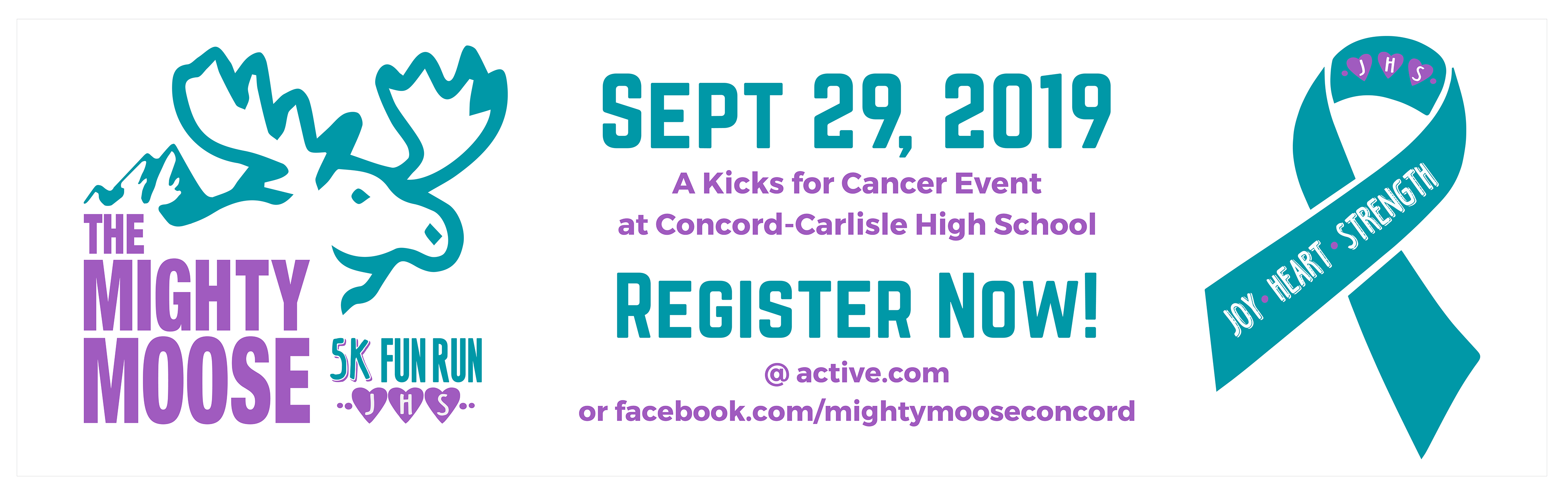 The Mighty Moose fundraiser promotional banner design