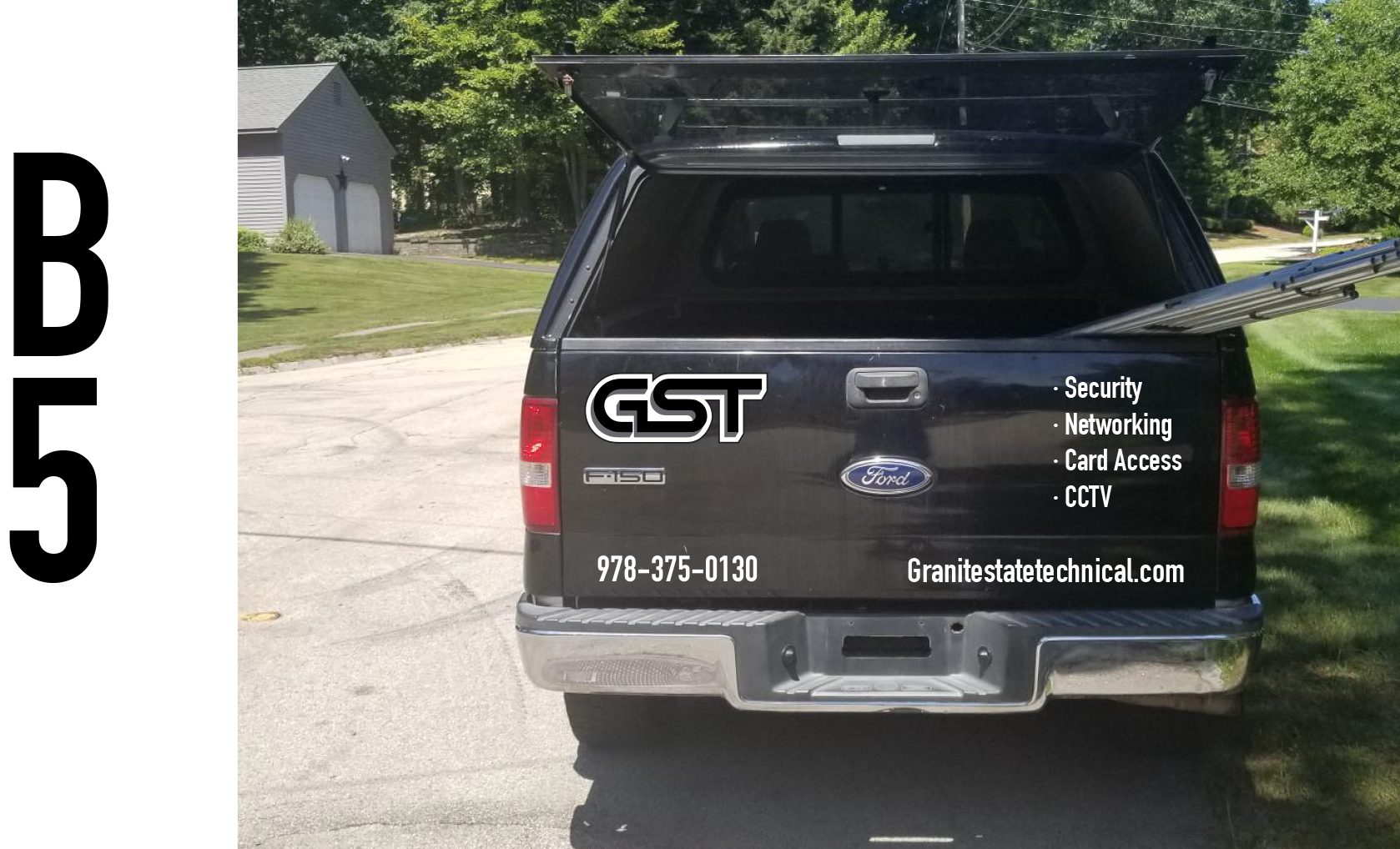 GST truck lettering design option example