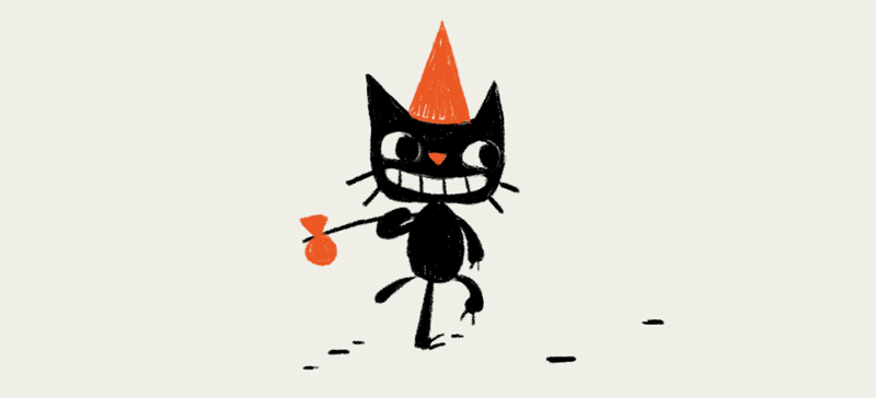wandering cat 2d animation