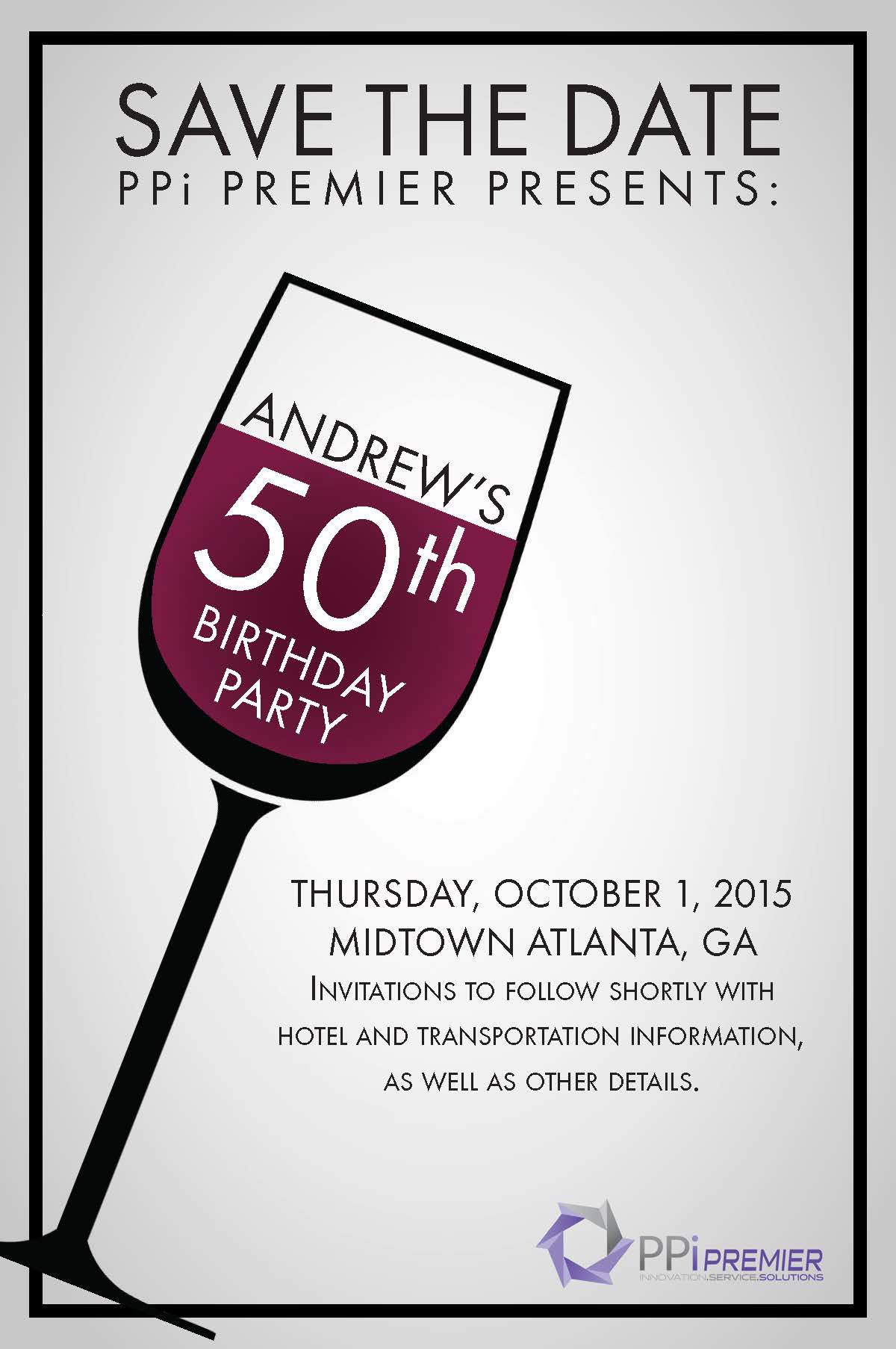 Hayes White 50th Birthday Branding