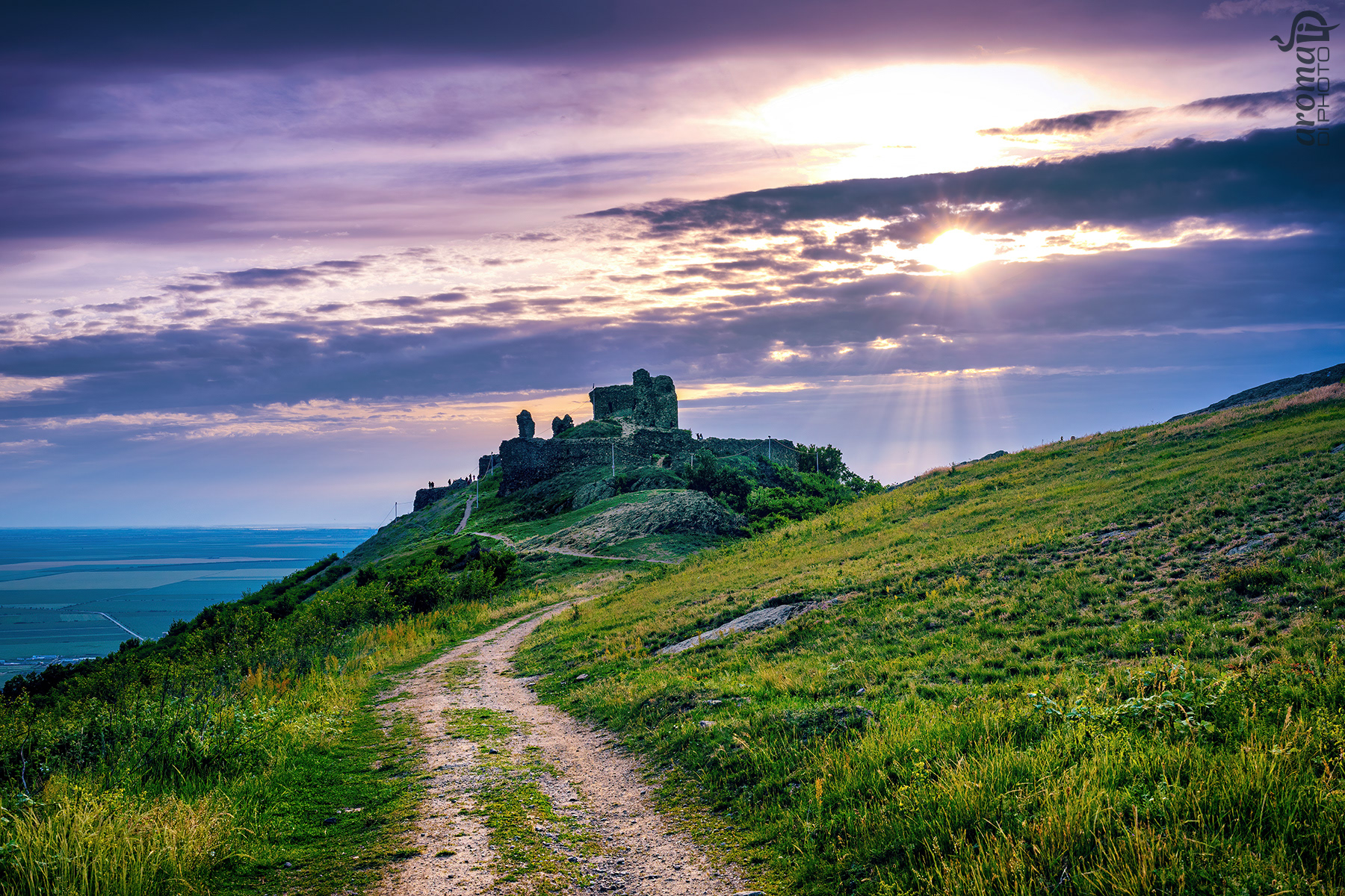 Sun between the clouds