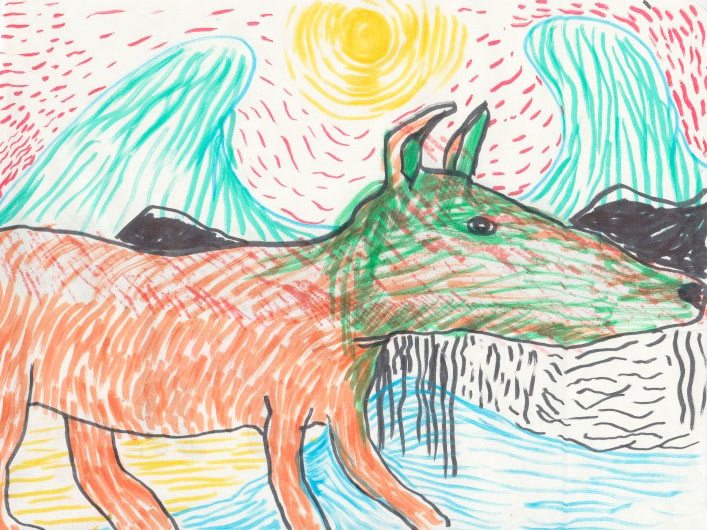 DESCRIPTION; COLOR INK ON PAPER;YEAR; 2017