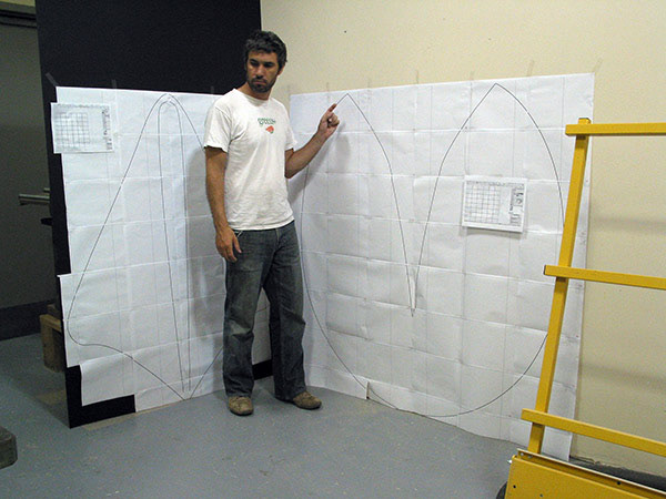 Plans, tests d’échelle et prototype, 2008 Prototype, technical drawings and scalling tests, 2008