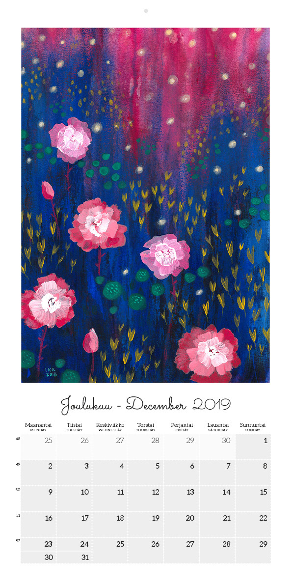Satuniityllä - kalenteri 2019