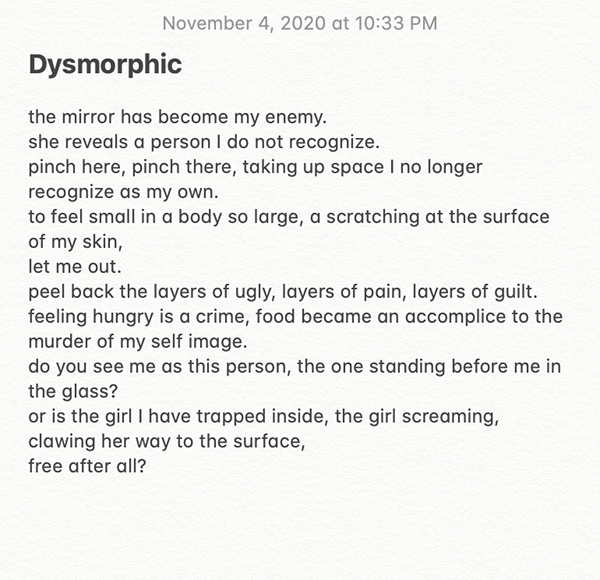 Marissa Garbiel Dysmorphic