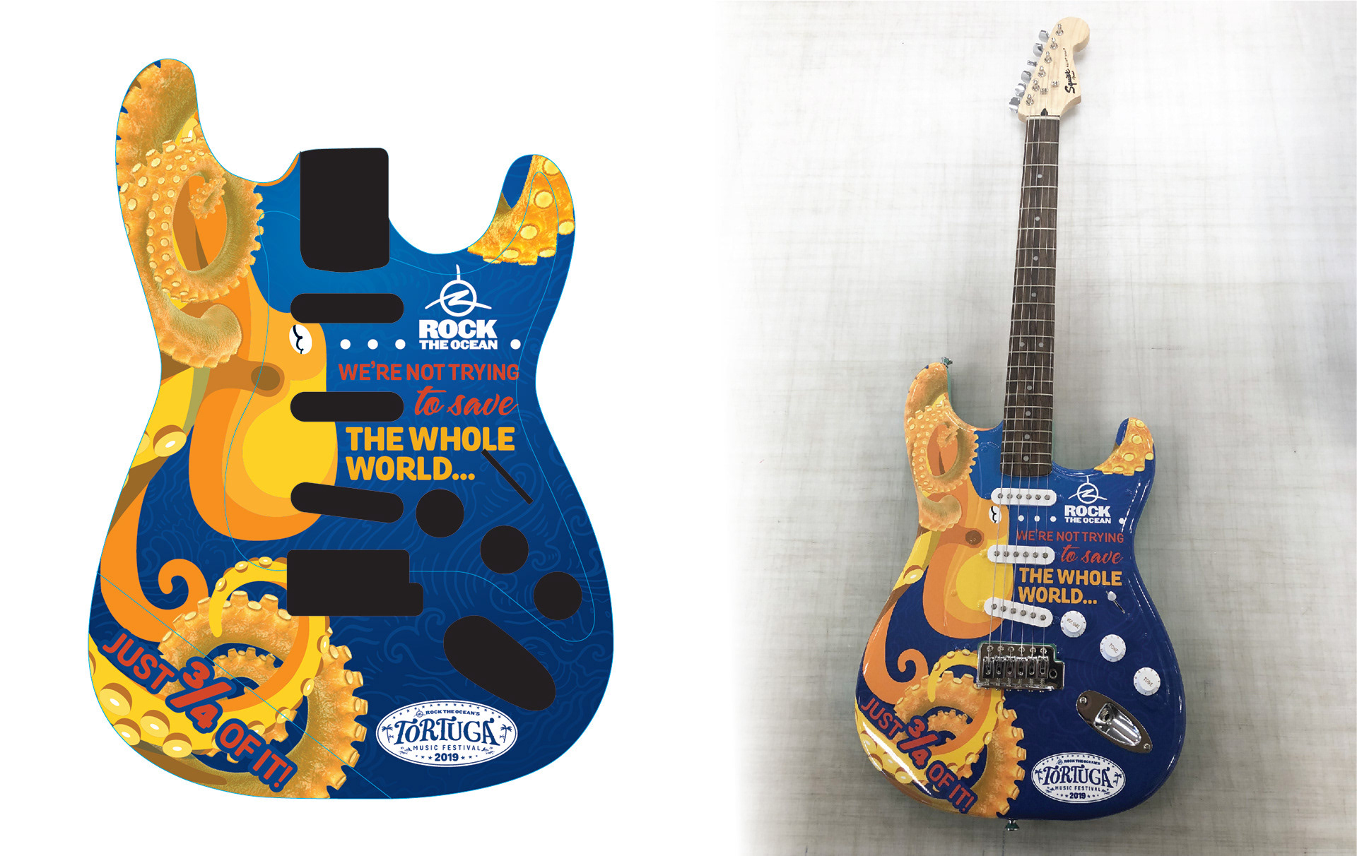 Rock The Ocean - Electric Guitar Octopus