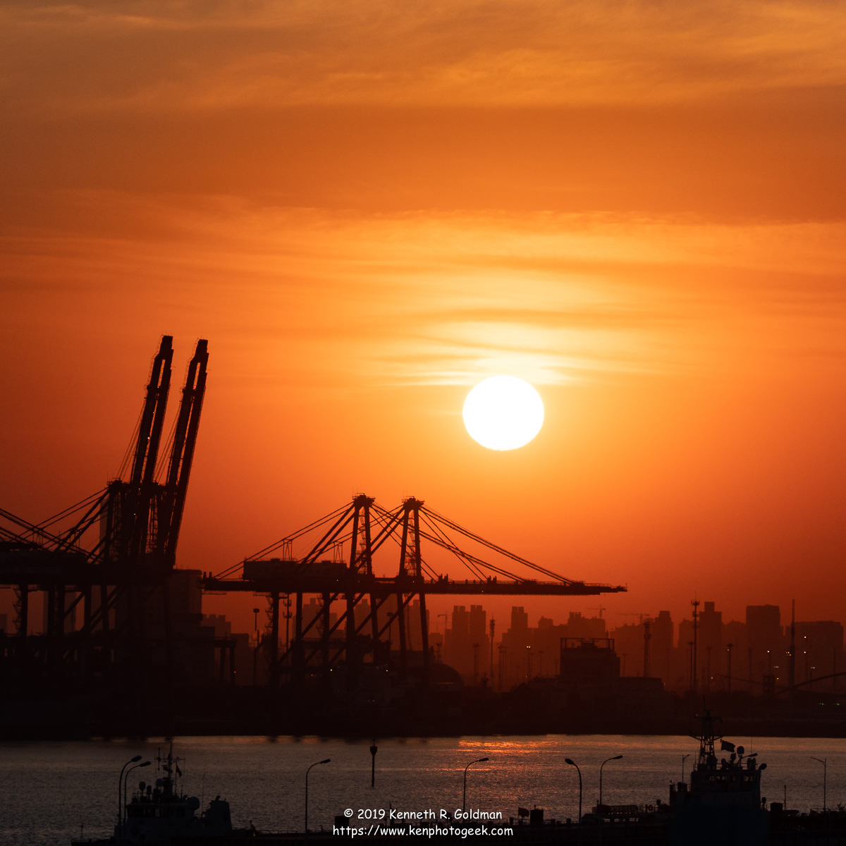 Tianjin Harbor at Sunset