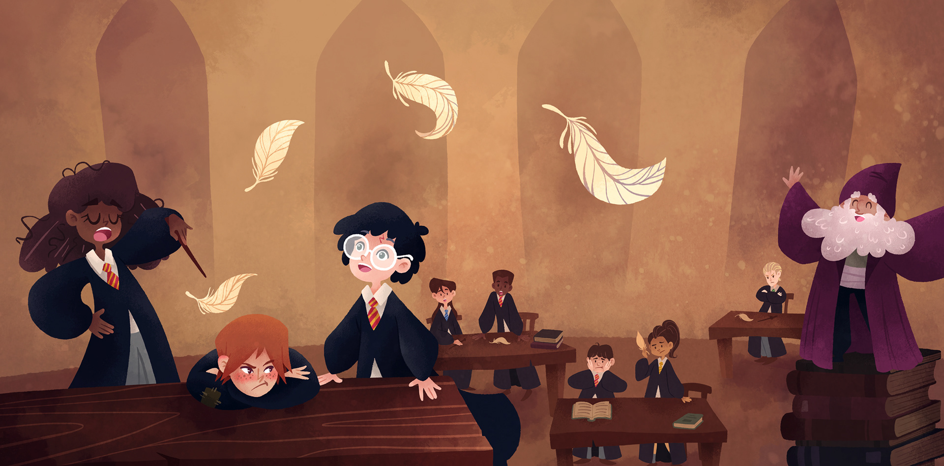 Wingardium Leviosa! - Harry Potter fanart spread