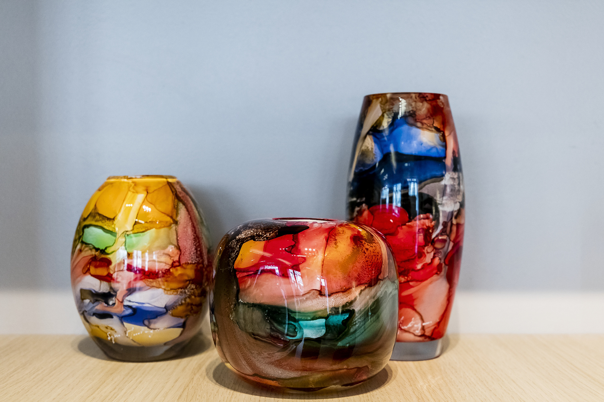 Vases en verre - 150 € pièce