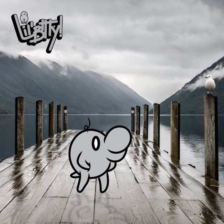 on a pier, talkin' to a seagull