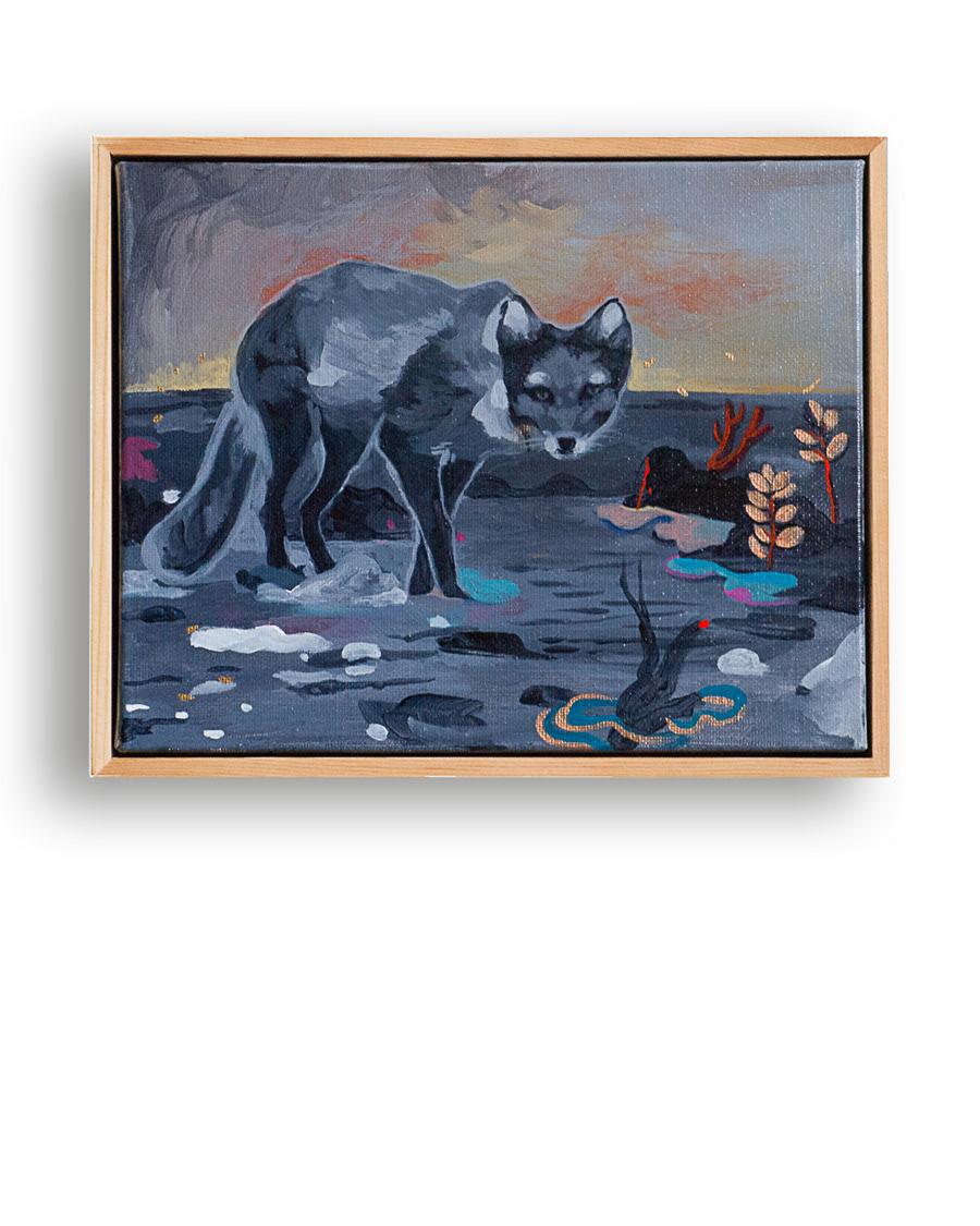 Kitsune, acrylic on canvas, 2017