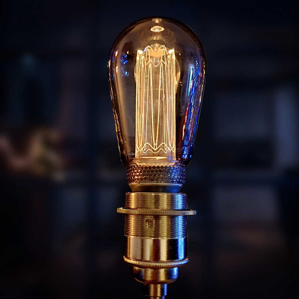 Vintage Edison style smoked glass bulb