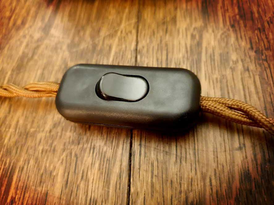 inline switch with vintage braided cable