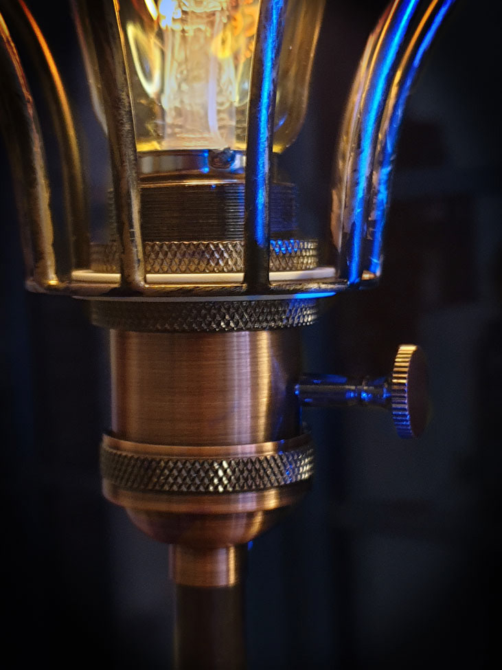 Vintage style light fitting with switch