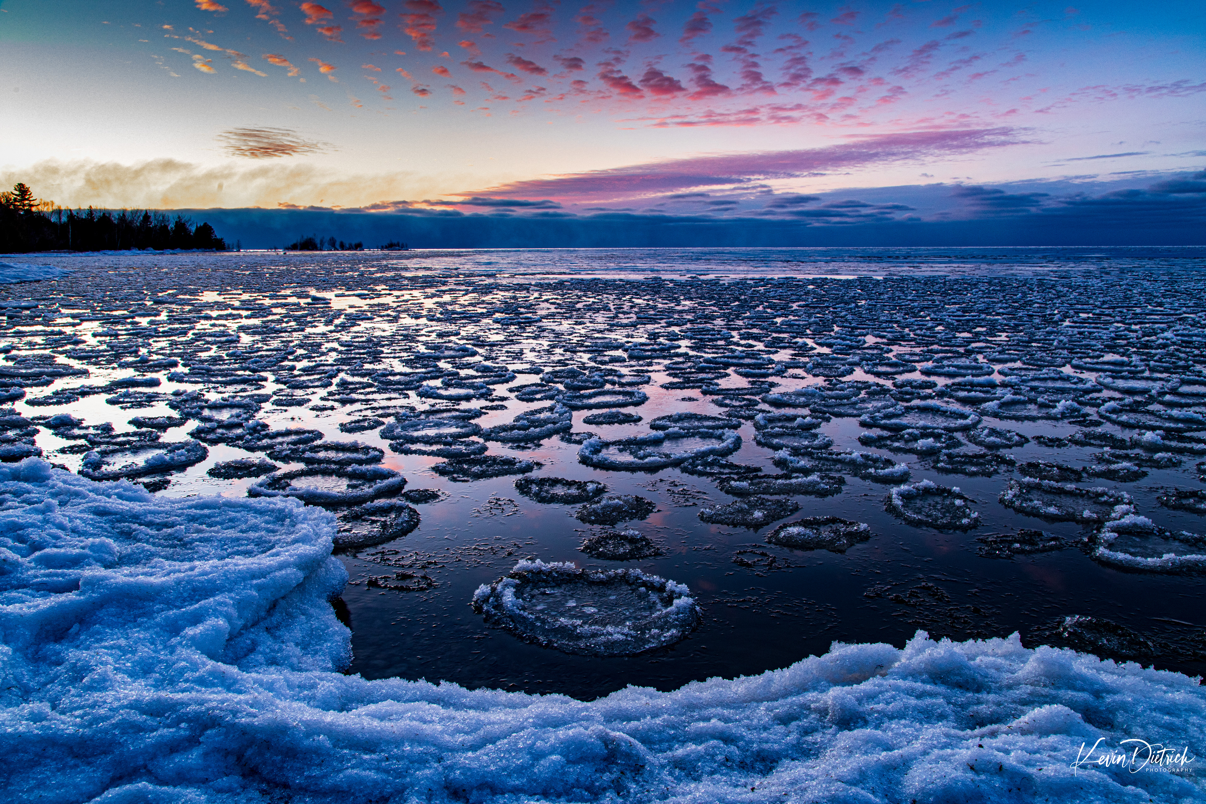 Lake Michigan Sunset in Charlevoix at North Point