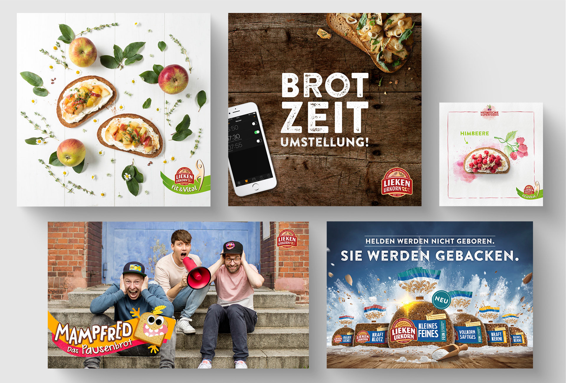 DasLieken Urkorn Corporate Design in Anwendungsbeispielen