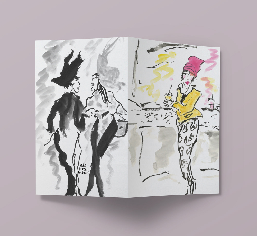 Menu du bar/ Illustration : Hippolyte Romain