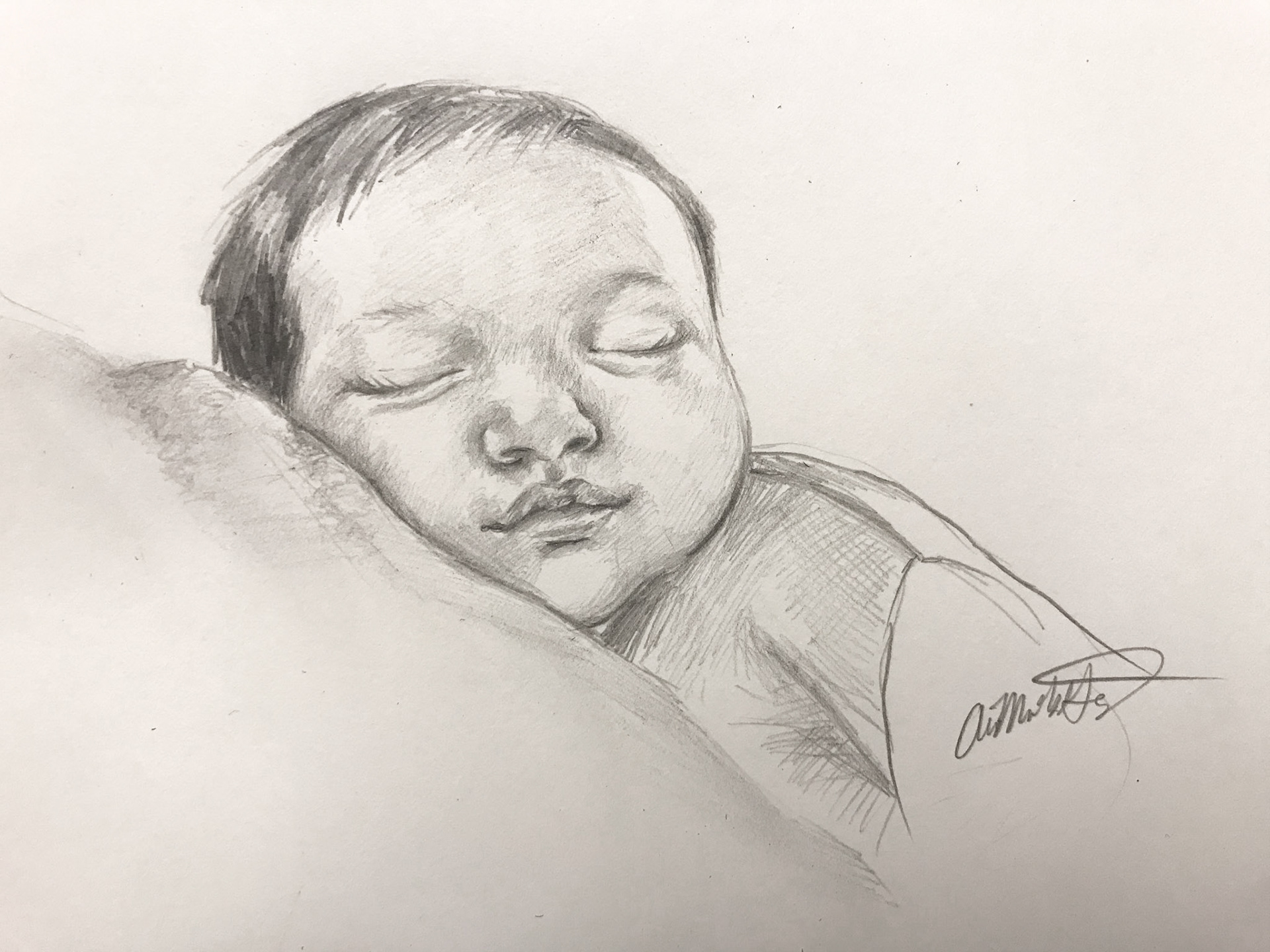 4" x 6", Pencil on paper