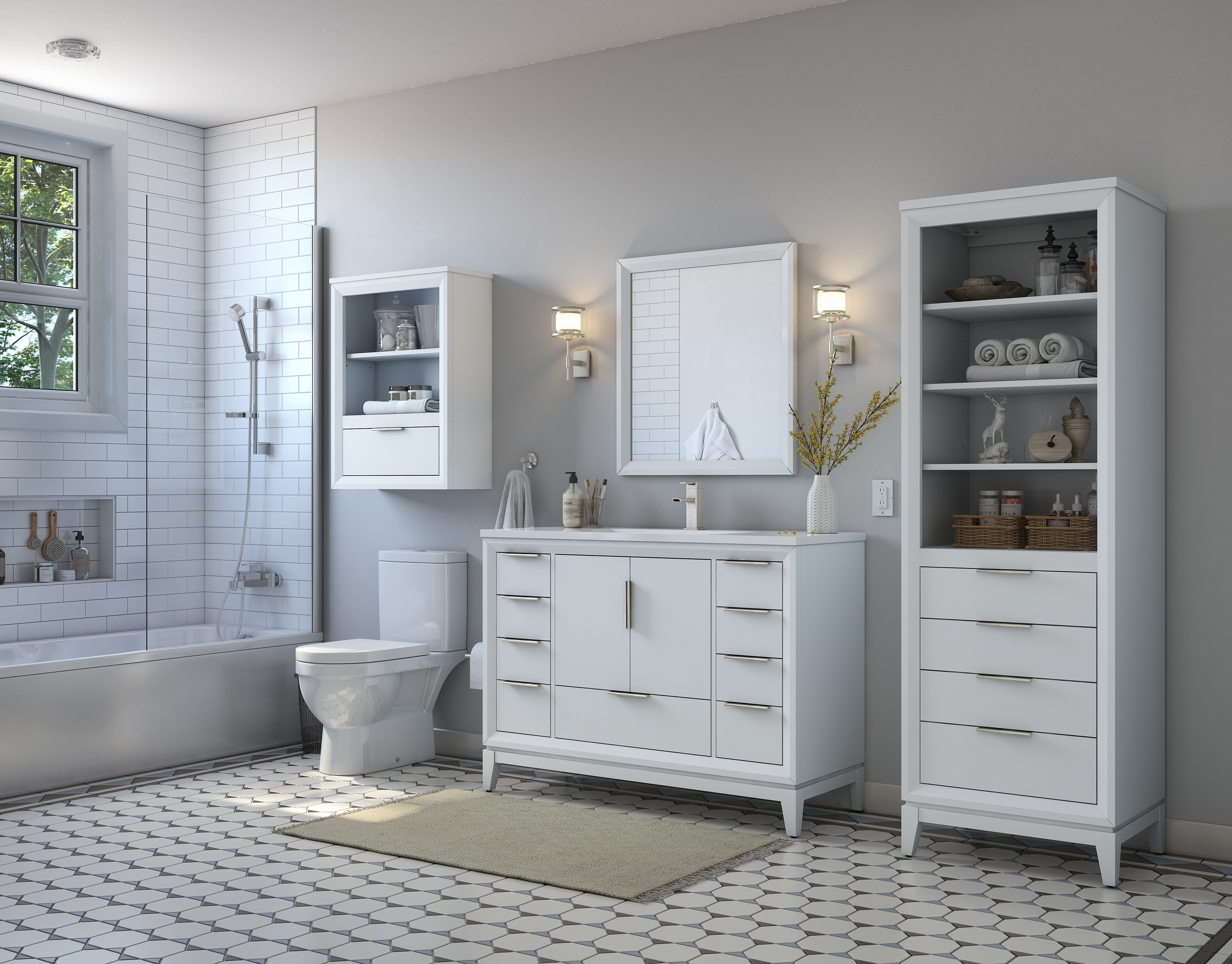 Scott Living Roveland Gray Bathroom Vanity