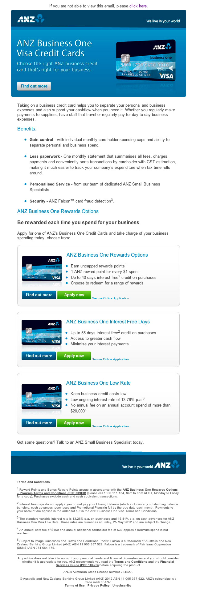 Martyn Miller Anz Business Credit Cards Anz Business Credit Card Digital Campaign Launch 2017