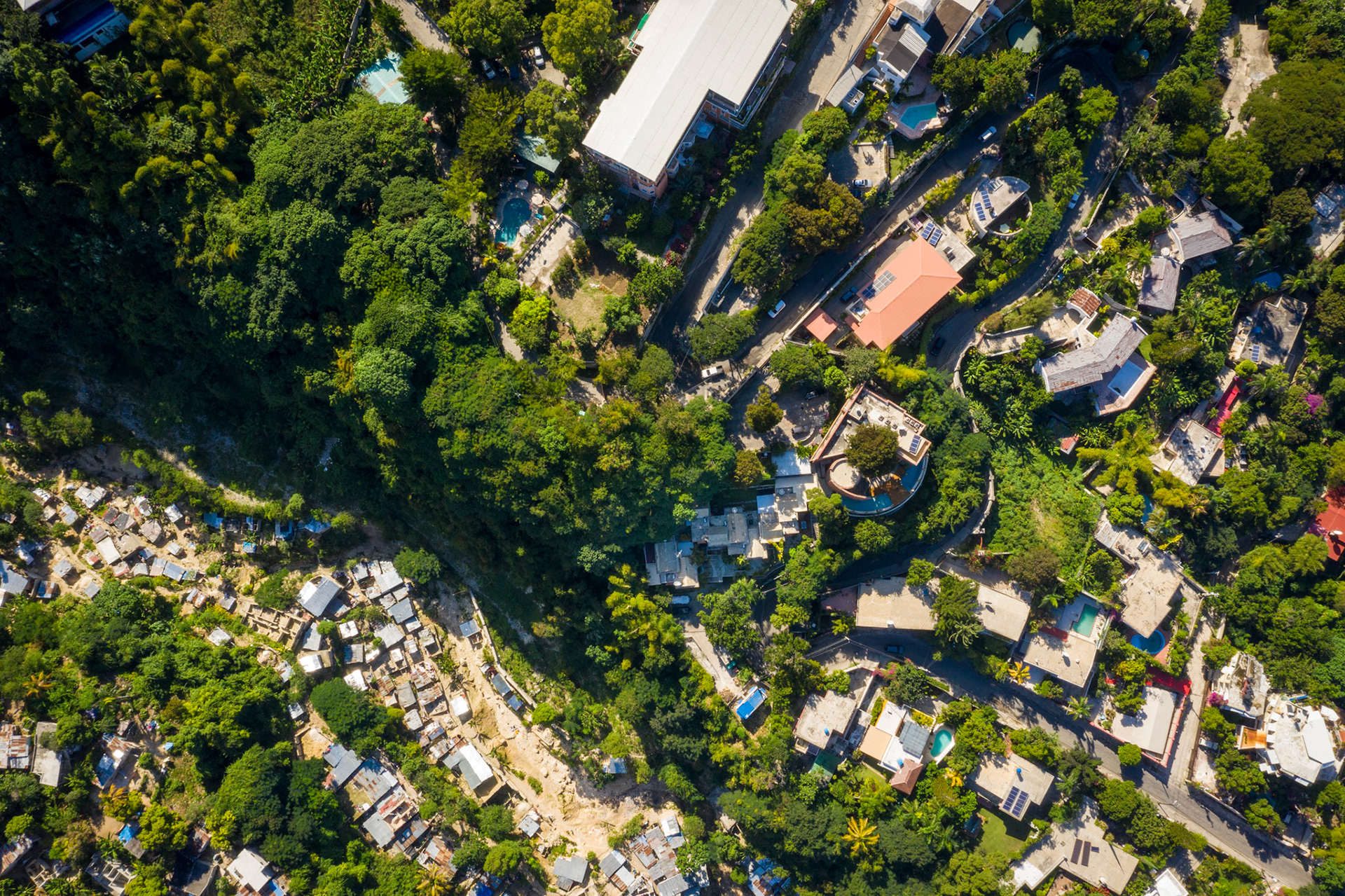 Vue aérienne de la résidence