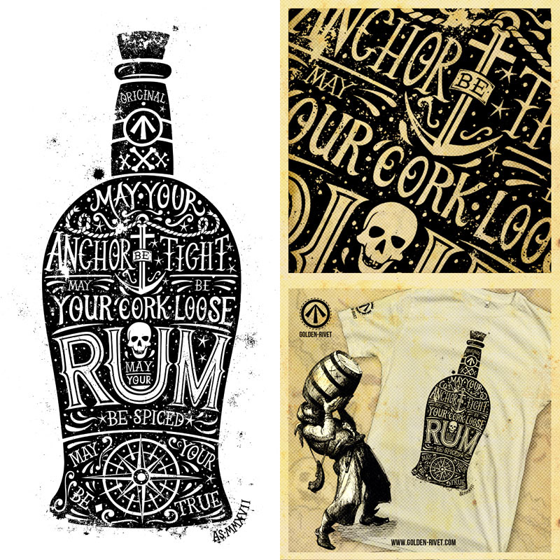 Custom garment print illustration