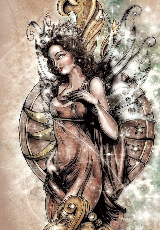 Couture Angel Barbie® (2011) - Main box illustration (sides & back). Client: Mattel