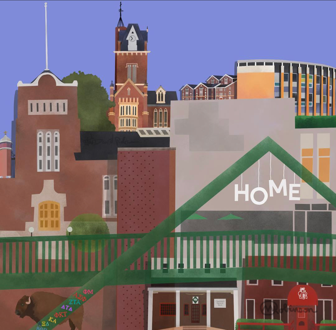 "Bethany College". I made this as a digital print since we weren't able to gather in-person due to the pandemic.