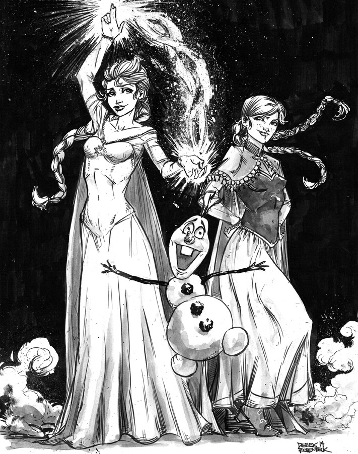 Frozen– Ink and Digital art by Derek Rodenbeck derekro