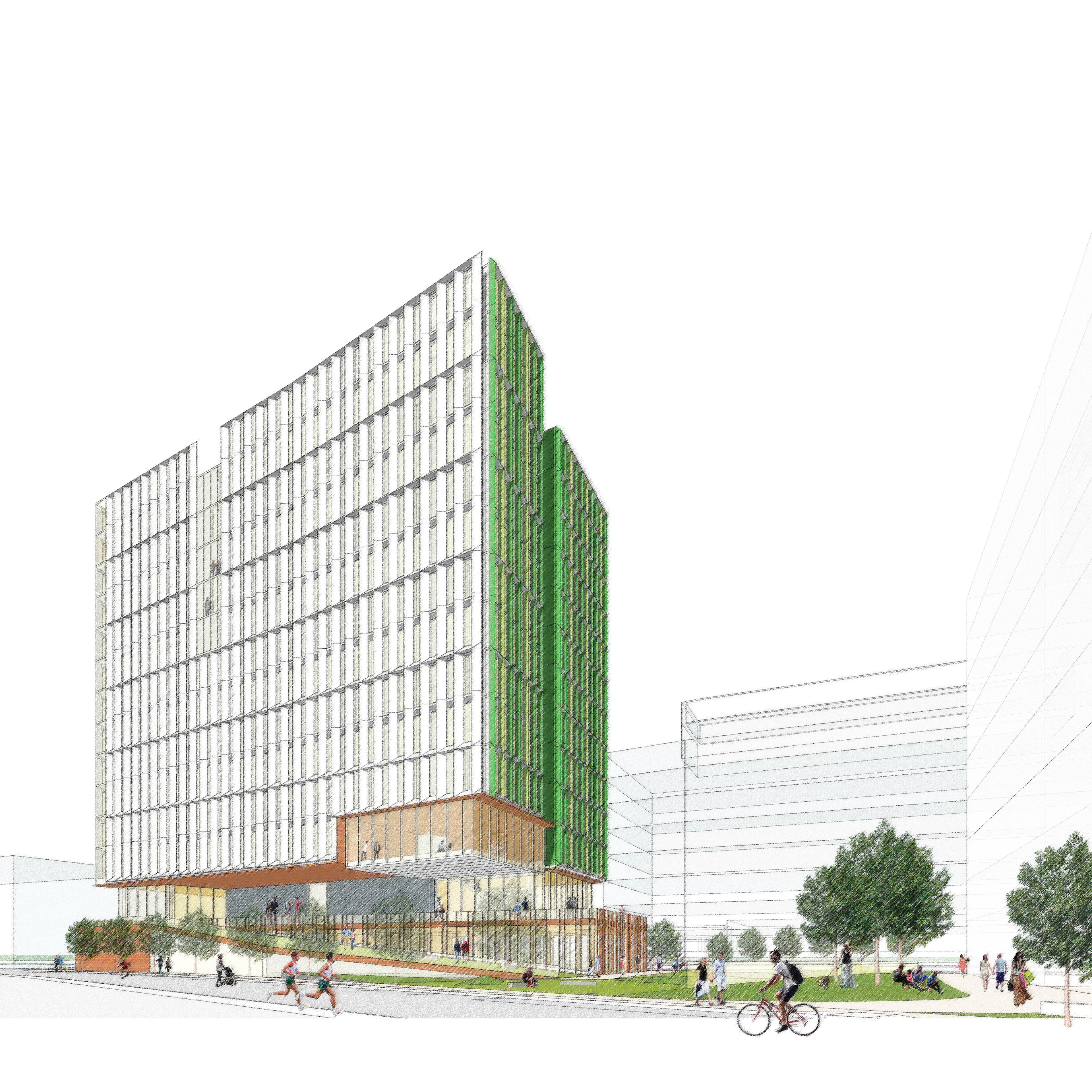 One Boynton (2018) was a design competition for 300,000 sqft of flexible laboratory-office, retail, and arts space. My role on the competition team was conceptual and schematic design development.