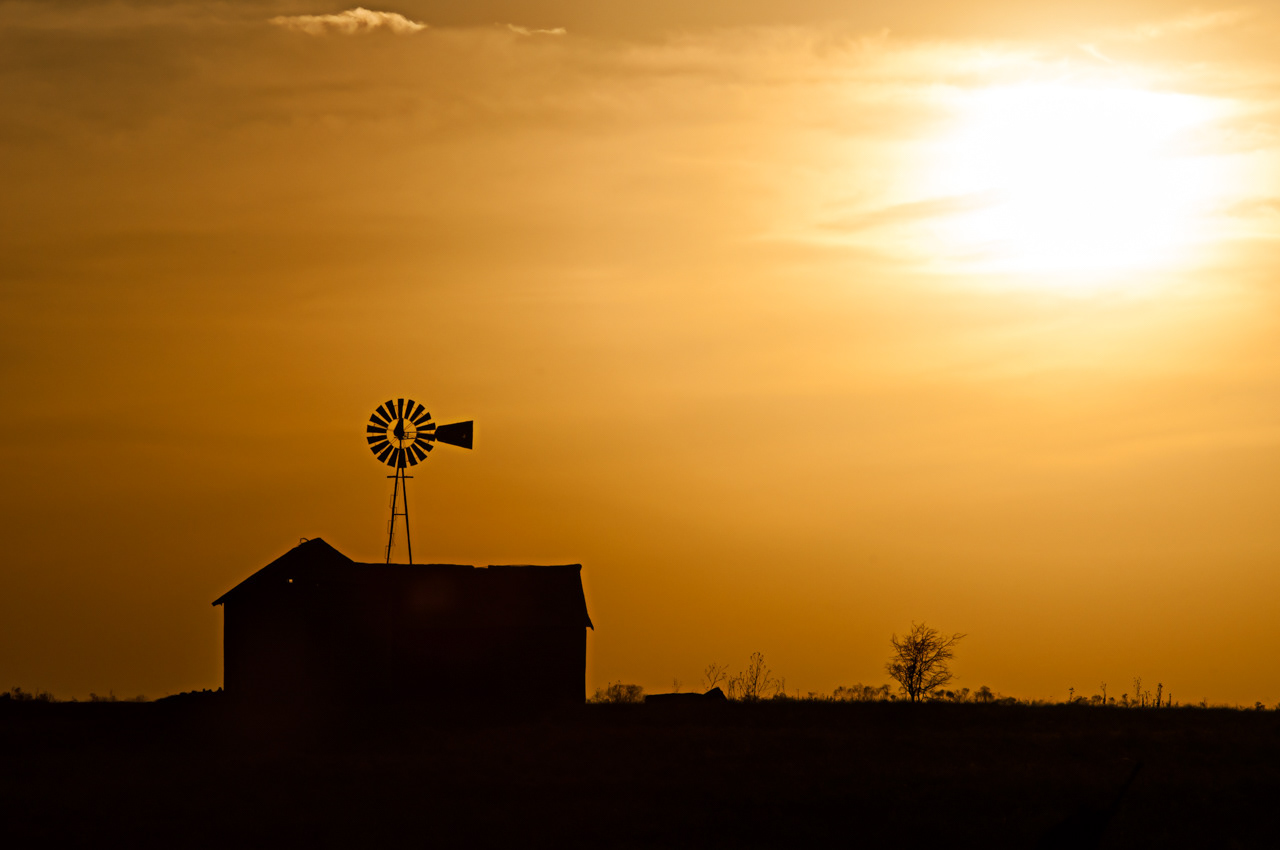 Sunset on the homestead