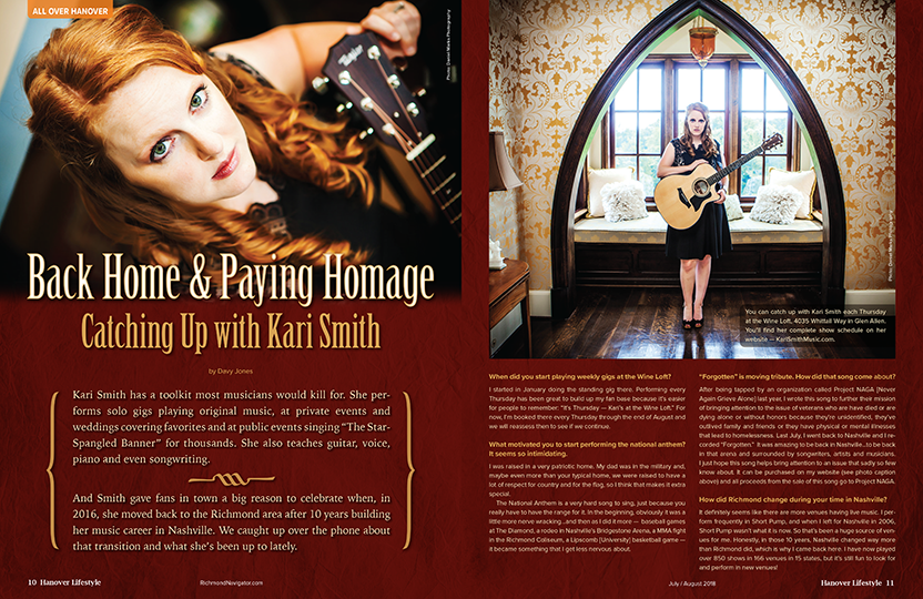 Kari Smith layout — Hanover Lifestyle Magazine