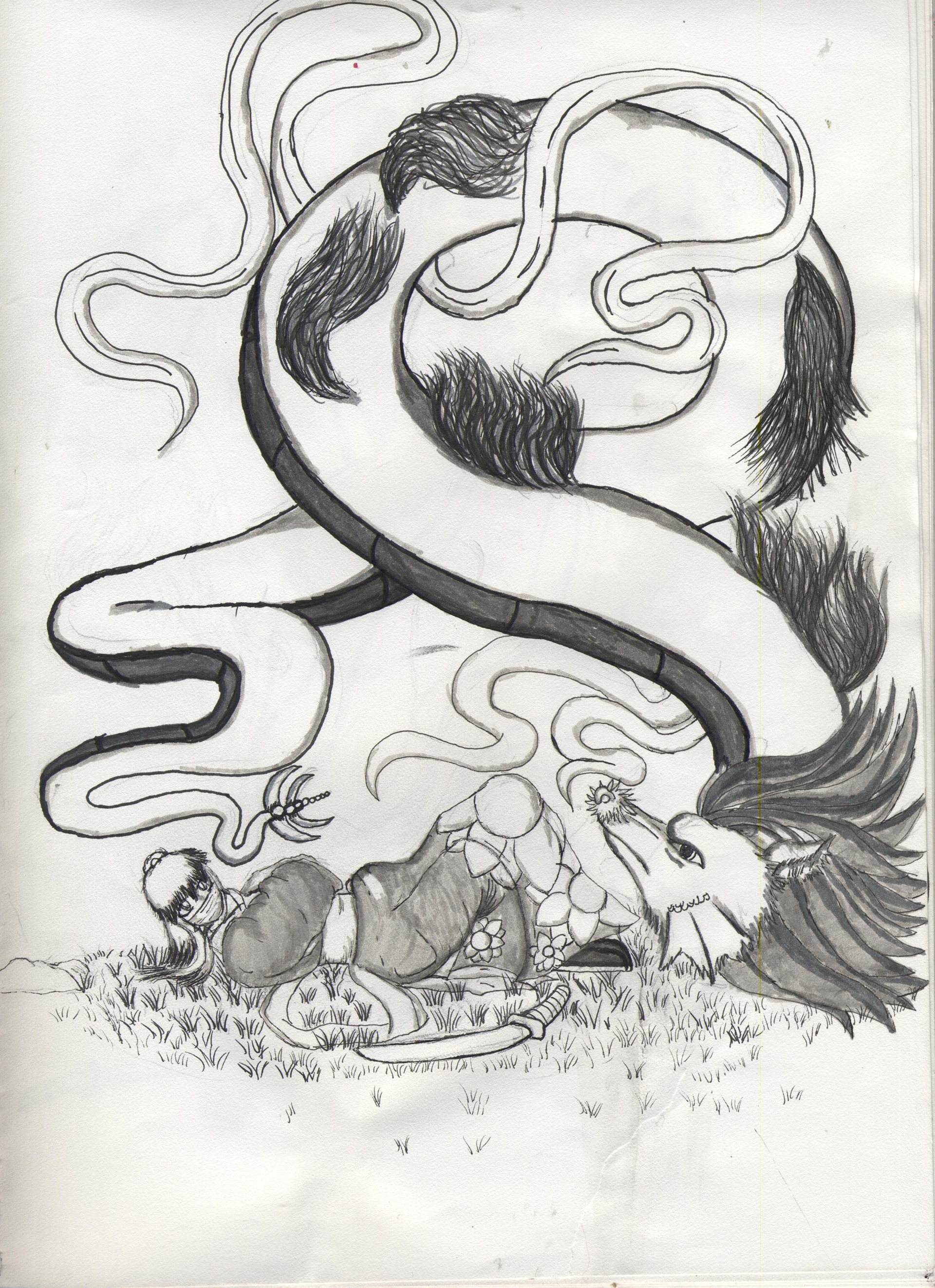 Ishi and her Water Dragon, Ayameko