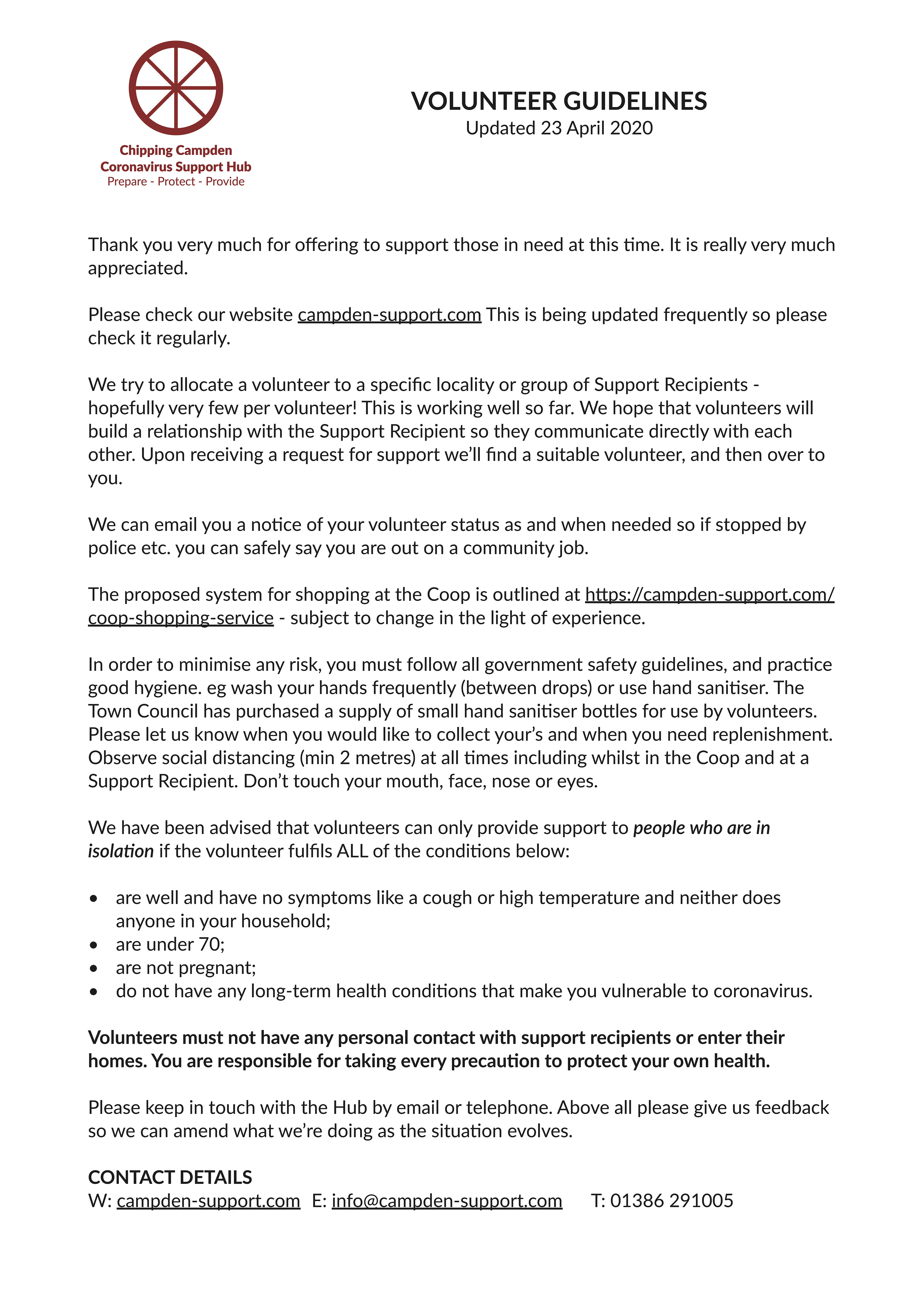 Volunteer Guidelines Template Volunteer Guidelines Template