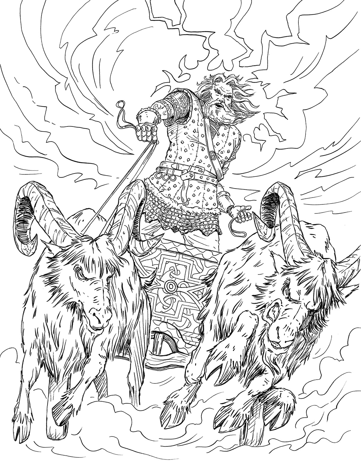 Keith Robinson Illustration - The Magnus Chase Coloring Book