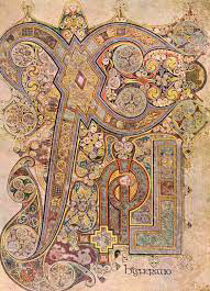 A more detailed image of the Chi Rho page.