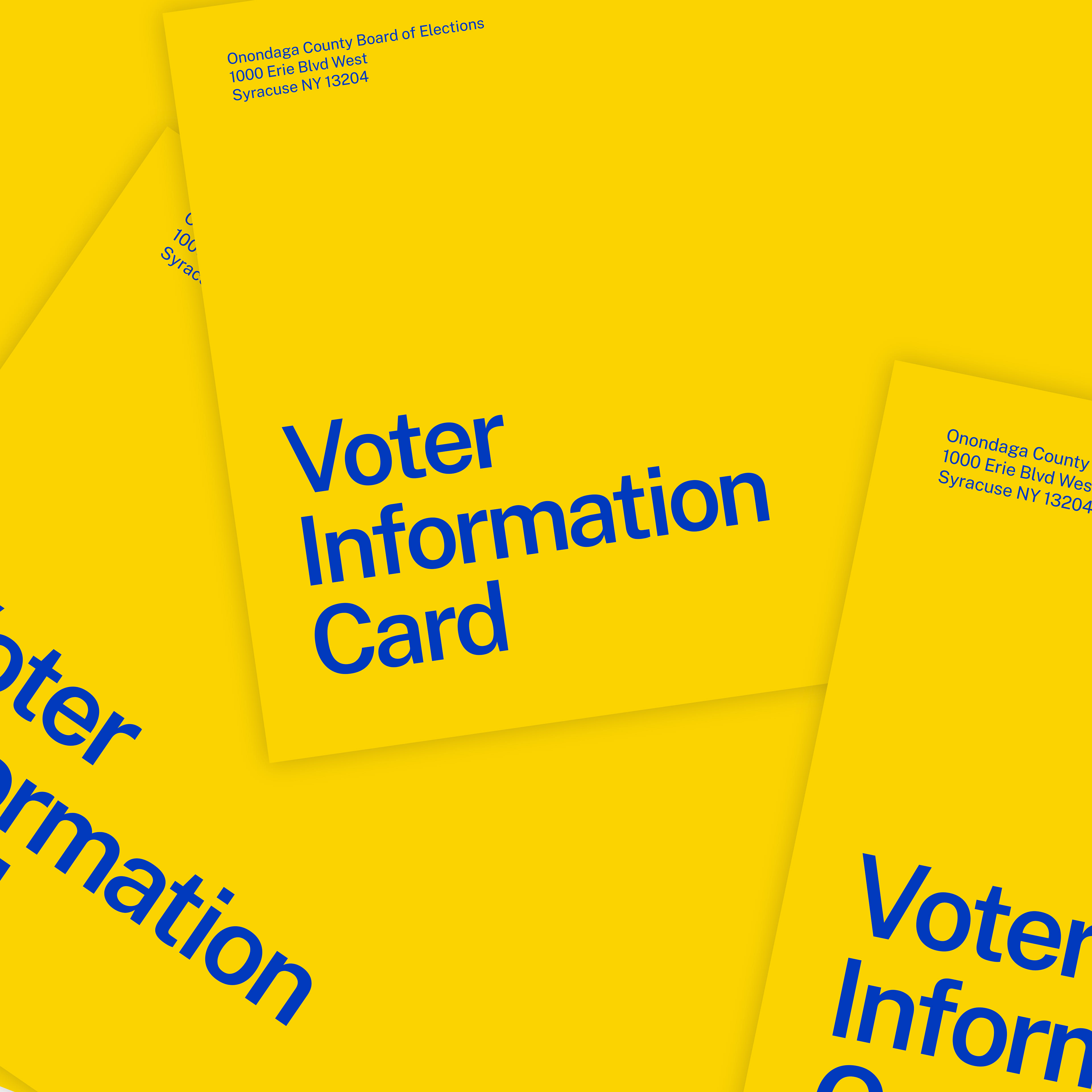 Voter Information Card Pile