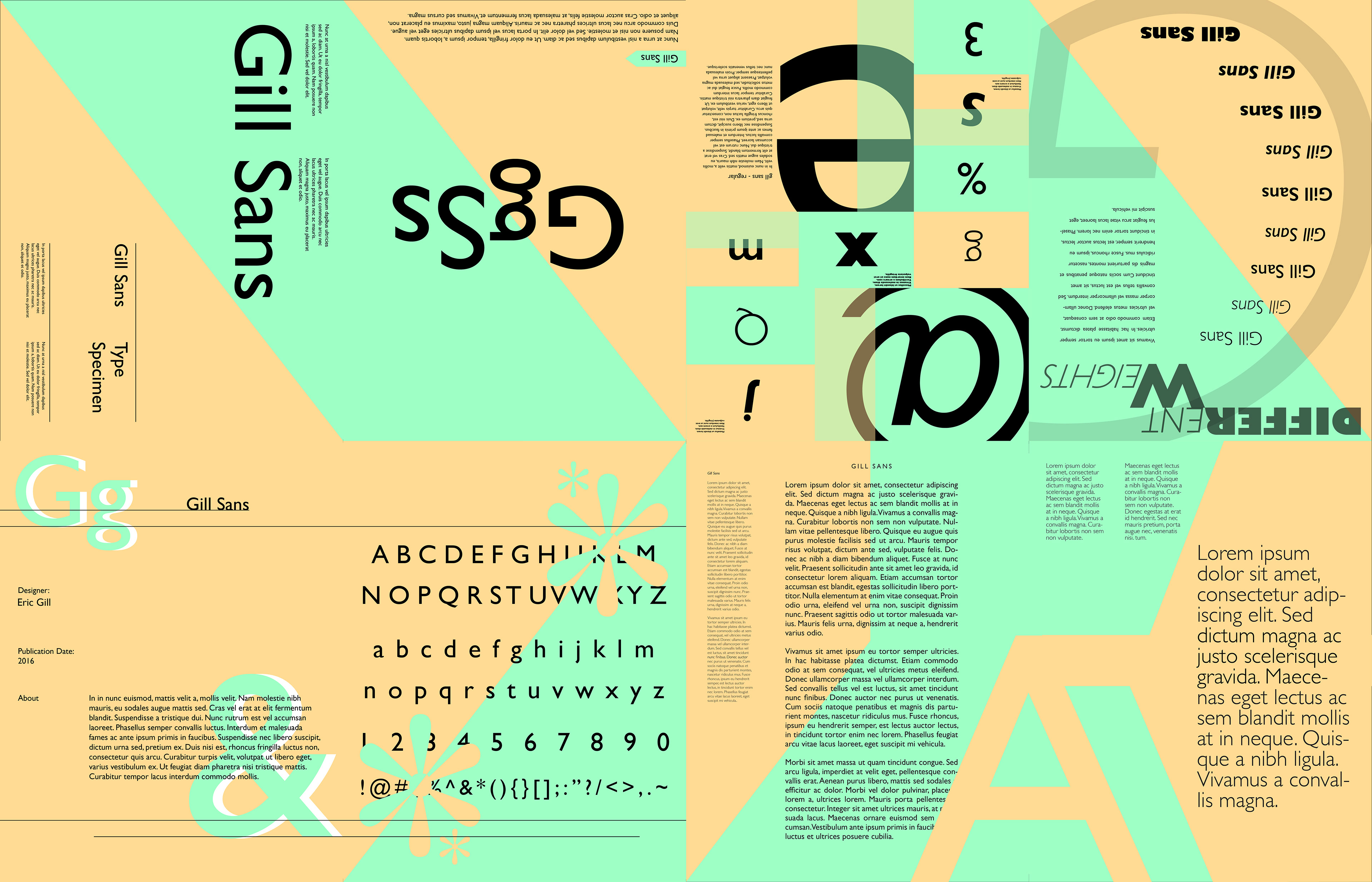Brendon Park - Gill Sans Type-Specimen Poster