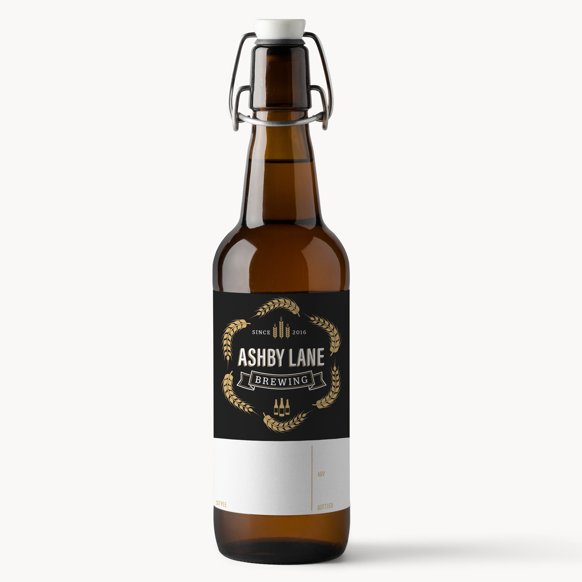 Ashby Lane Brewing Co label design