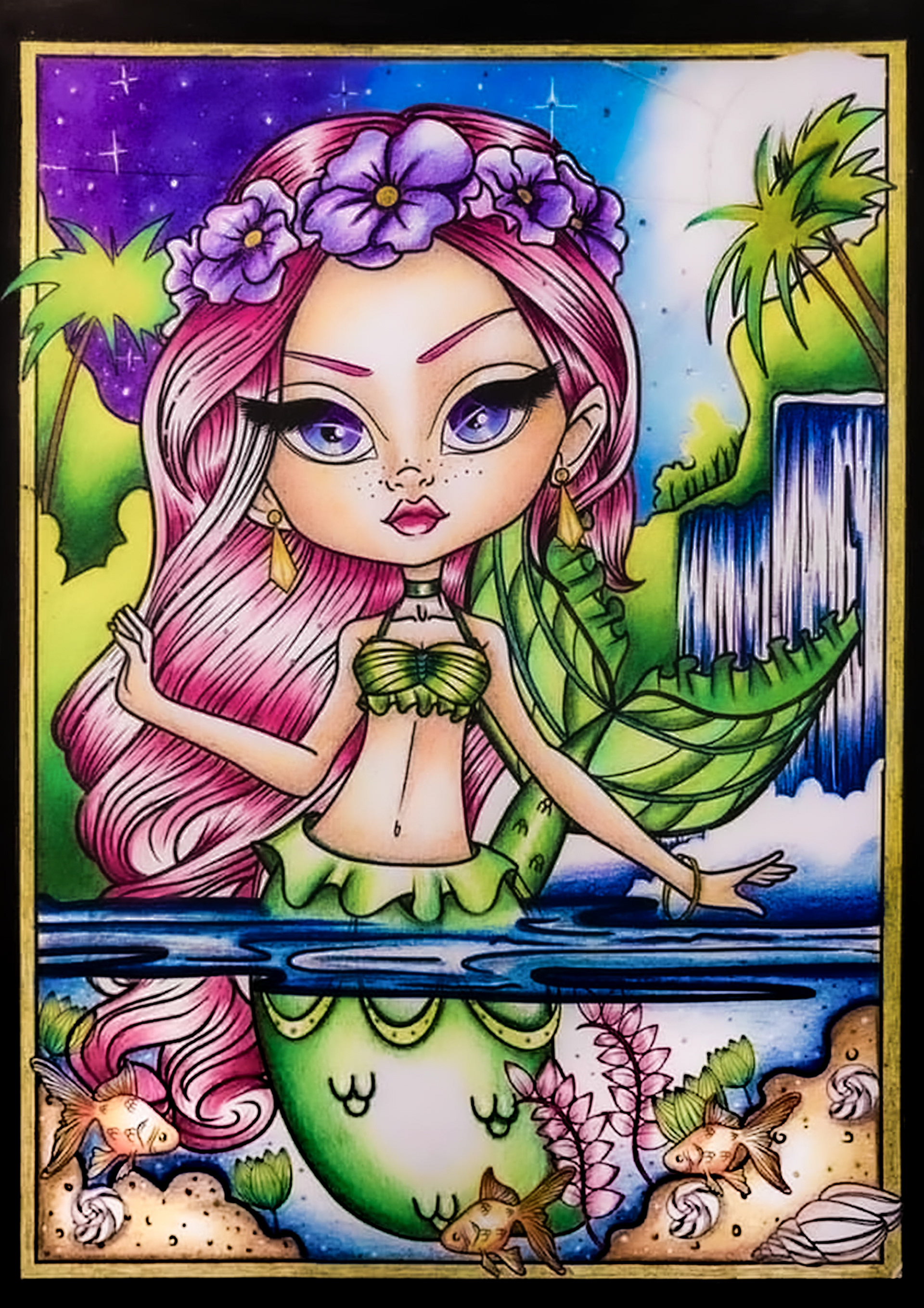 The Little Darlings / Wax pencil illustration