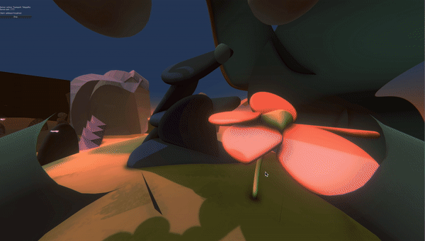 Touch a flower to grow plants