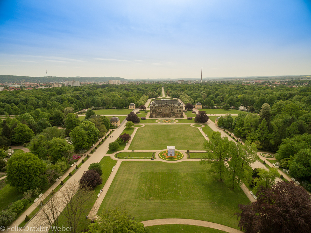 Aerial Photography by Drone Großer Garten Dresden (Palais Großer Garten)