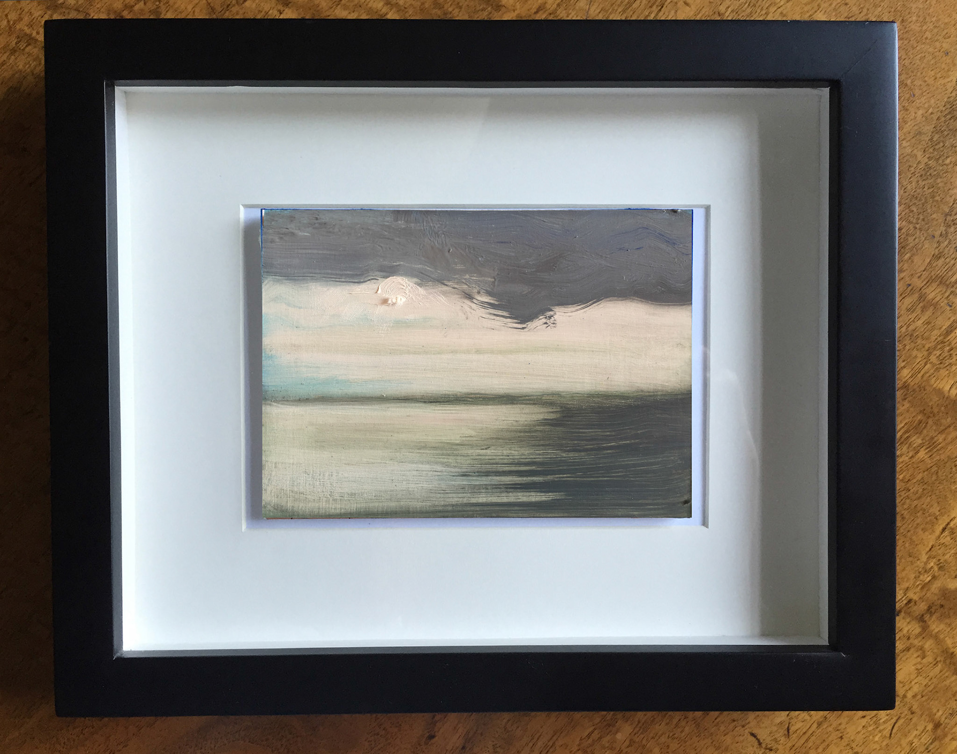 "Sea and Sky III",Oil On Foam Core Panel, 4.5" x 16", 2015