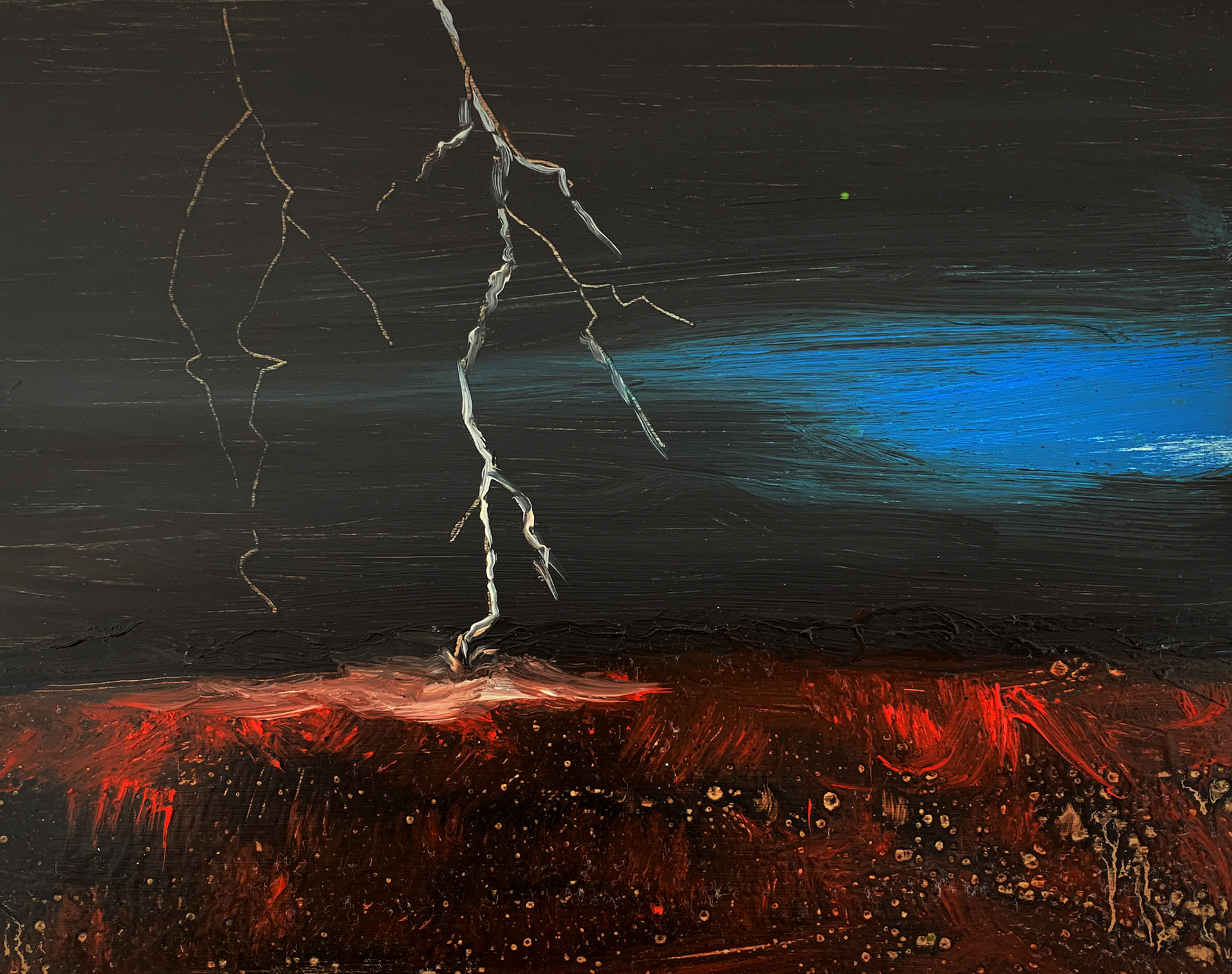 "Strike", Oil On Foam Core Panel, 8" x 10", 2019