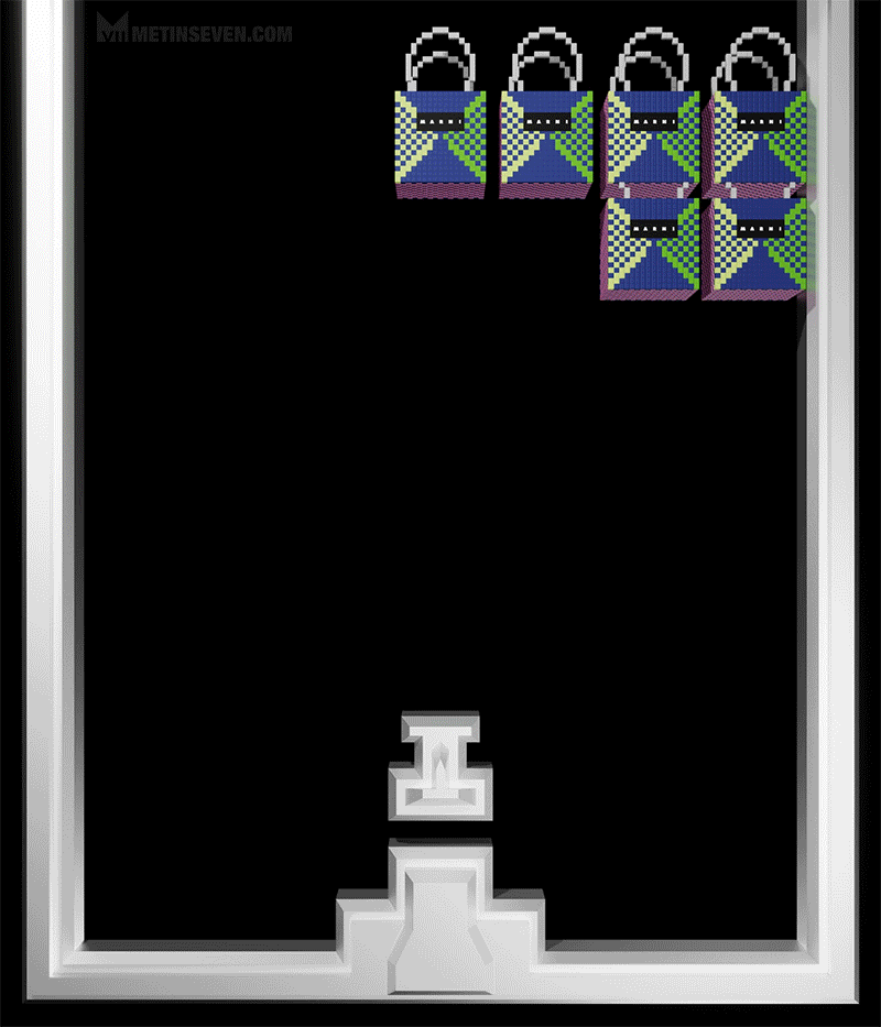 voxel art, pixel art, game, retrogame, marni, bag, fashion, animation