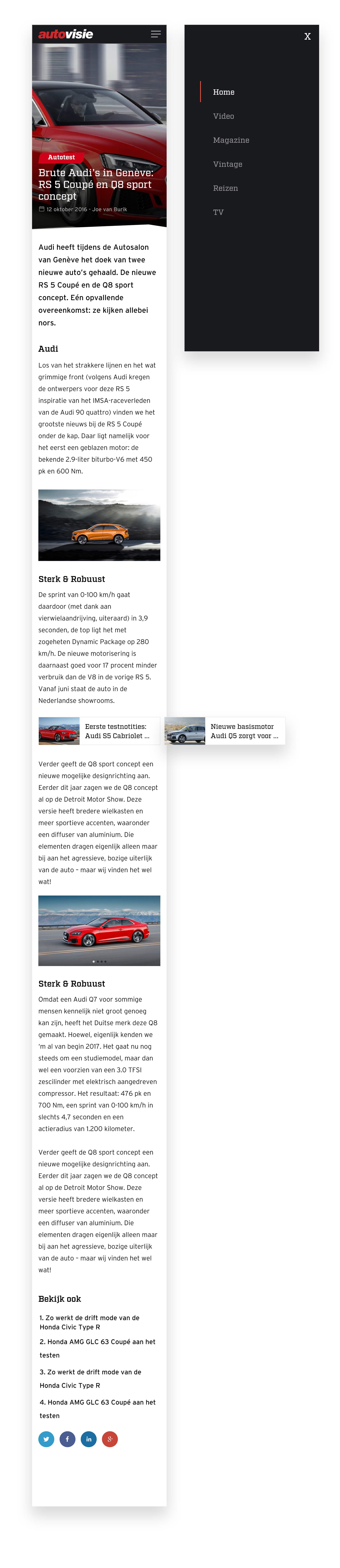 Autovisie Articlepage Redesign Mobile by Milan Houter