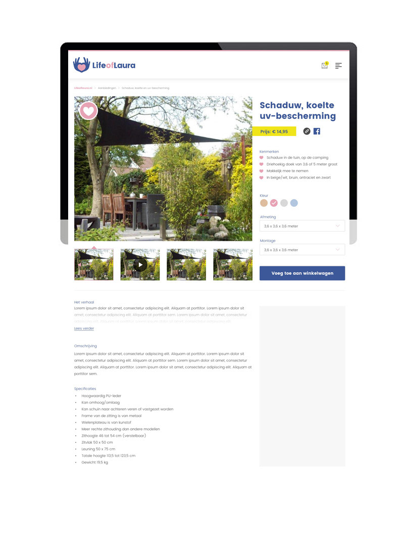 Life of Laura Desktop Design Articlepage Screen by Milan Houter